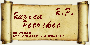 Ružica Petrikić vizit kartica